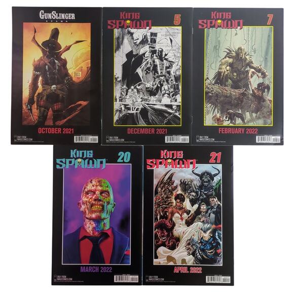 King Spawn Lot 2021 22 23 Lot 1 4 6 19 20 Image Comics NM Lewis Fernandez - Picture 2 of 2